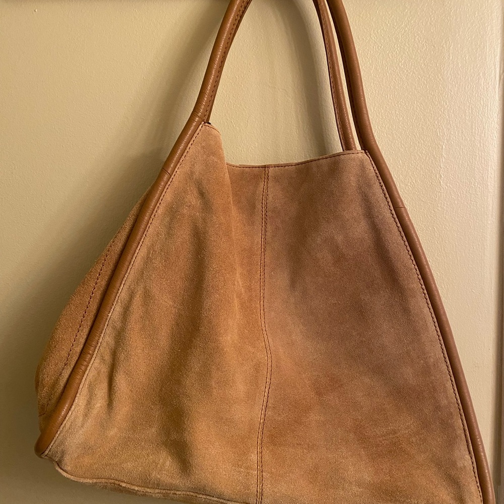 ASOS Tubular Handle Tan Suede Tote - Picture 2 of 4